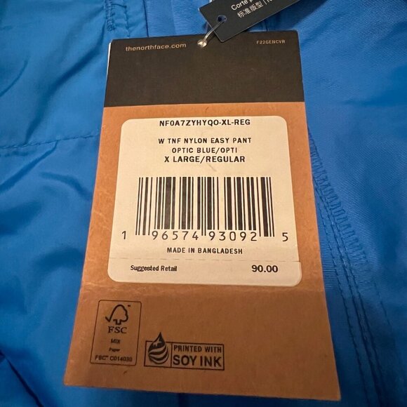 🏷️ NWT The North Face Women's Nylon Easy Pant Optic Blue Size XL - Picture 4 of 10
